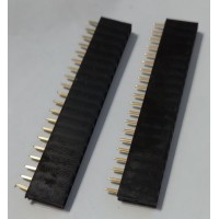 20 Pin Single Row Female Pin Header Pitch 2.54mm(0.1")  (Pair)