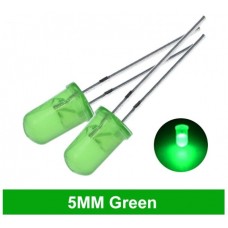 Light Emitting Diode (LED) 5mm Round Through Hole High Bright - Colour Green (25 Pack)