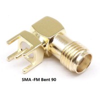 SMA-FeMale Bent90 Solder Edge PCB Right Angle Mount 50Ω