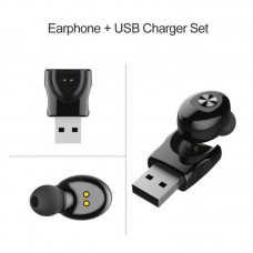 XG-12 Bluetooth 5.0 Earphone , Mini Earbud Magnetic HIFI sound with microphone for All Smart Phone + USB Adapter Charger