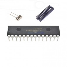 ATMEGA328P MCU IC with Arduino UNO Bootloader +16MHz Crystal + Socket